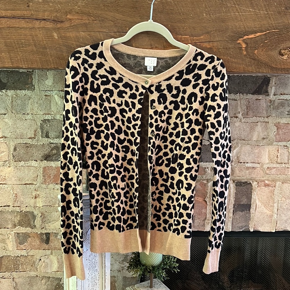 Animal print cardigan
